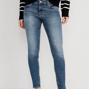 Mid rise rockstar super skinny blue jeans